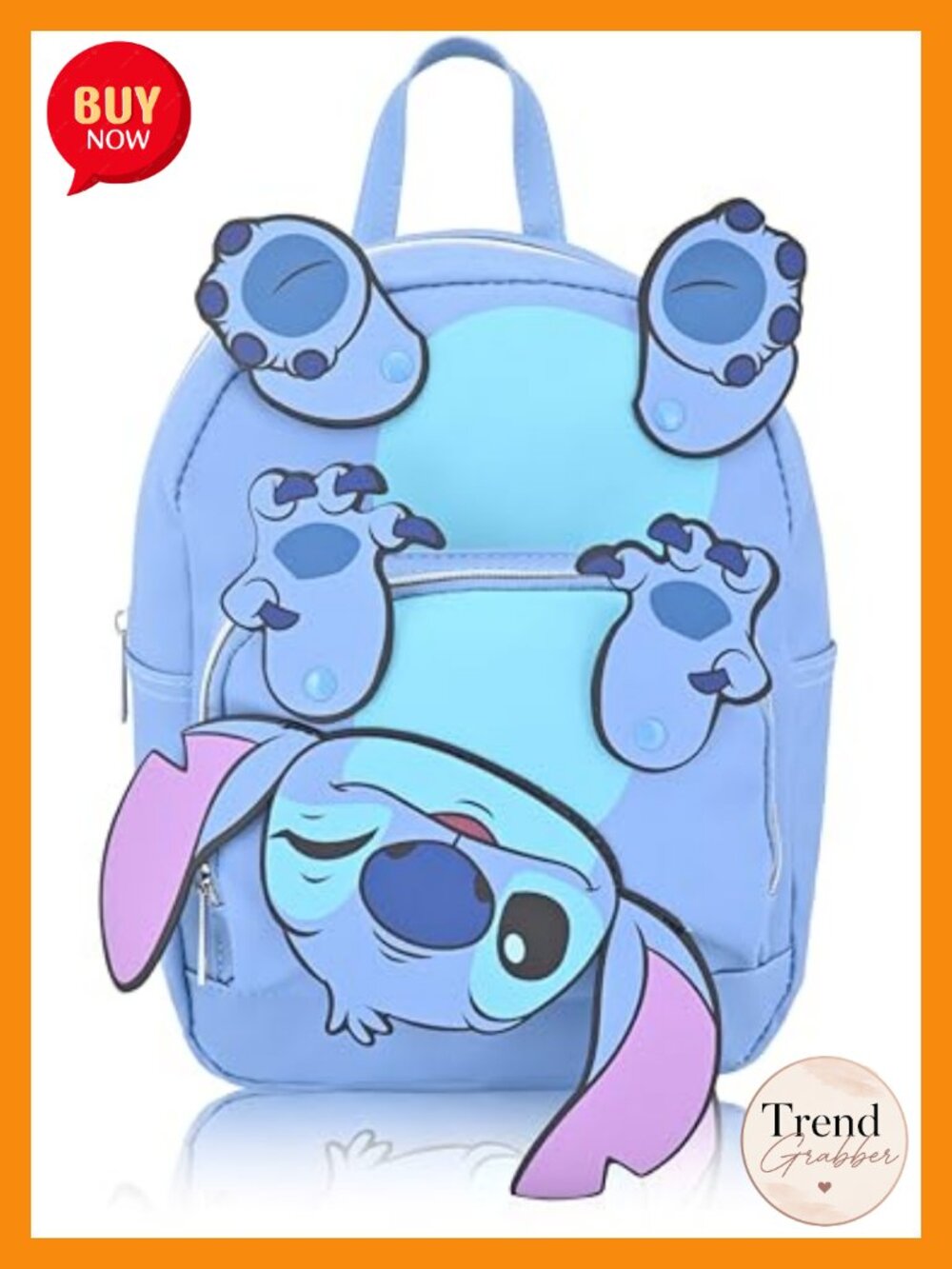 Disney Stitch Mini Backpack for Kids with Movable Arms - Lightweight Faux